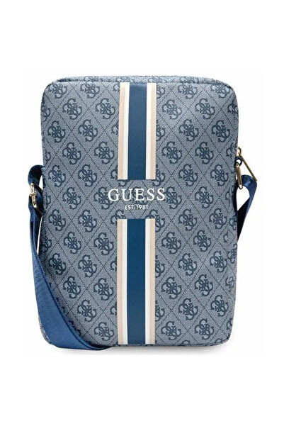 Guess Geantă GUTB10P4RPSB Geantă pentru tabletă 10" albastru/albastru 4G Stripes