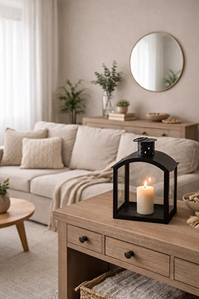 Ruum Store By Doğtaş Siyah Çerçeveli Dekoratit Fener