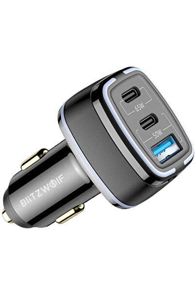BlitzWolf 48679 BW-BC4 2x USB-C +1x USB-A PD QC 115W Gri
