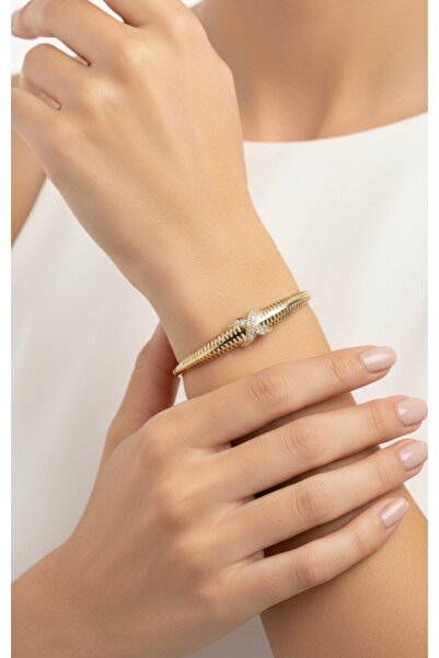 xUPING NerezAteilerAccessories 14K altin Kaplama 18 cm Kelepçe bileklik