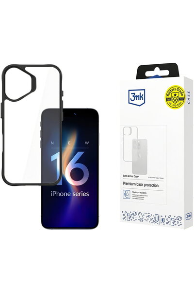 3MK Husa pentru Apple iPhone 16, 3MK, Satin Armor Case+, Transparenta