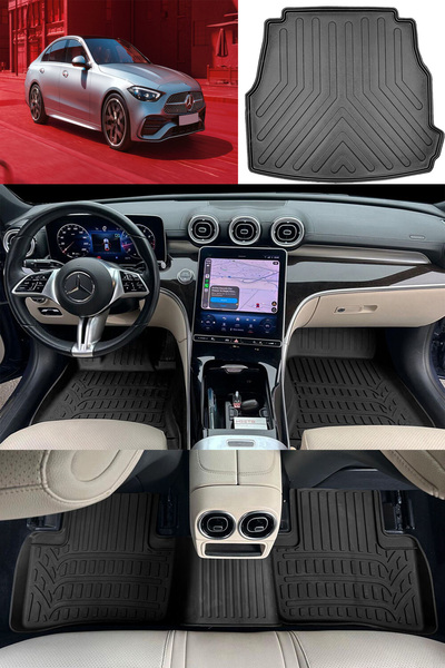 Rizline Mercedes-Benz C Serisi W206 2022 ve Sonrası 3D Havuzlu Paspas ve Baga...