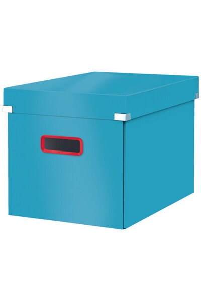 Leitz Cosy Click & Store storage box, laminated cardboard, foldable, with lid...