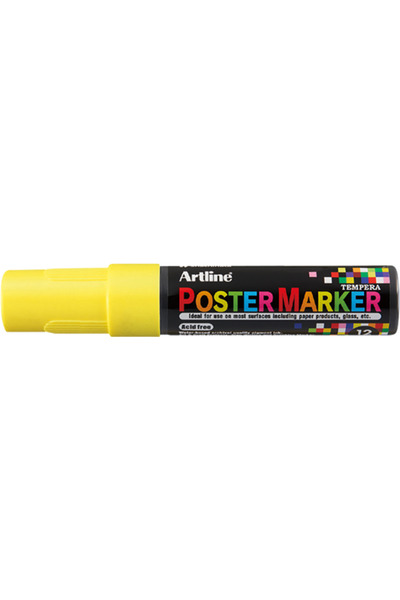 artline Marker pentru poster ARTLINE, corp plastic, varf tesit 12mm - galben ...