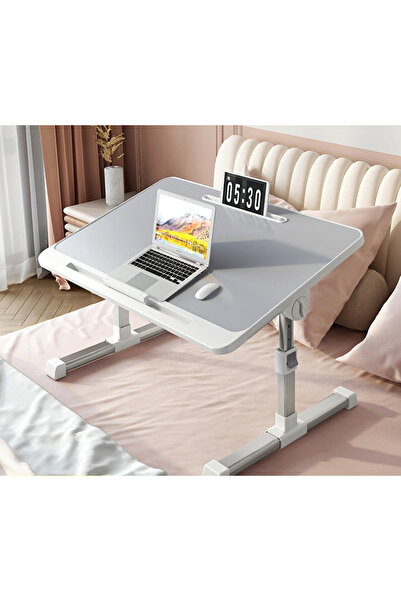 miletus Laptop Sehpası Eğimli Gri Laptop Masası Yükseklik Ayarlı Katlanabilir...