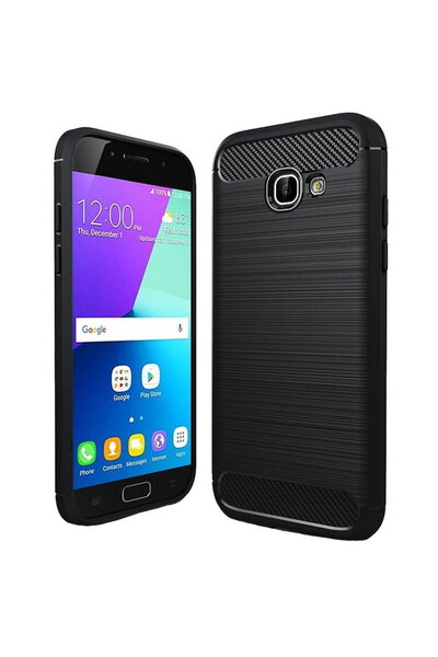 Techsuit Husa pentru Samsung Galaxy A5 2017 A520 - Carbon Silicone - Black