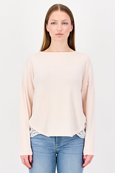 DOROTHY PERKINS Women Round Neck Plain Sweater, Pink