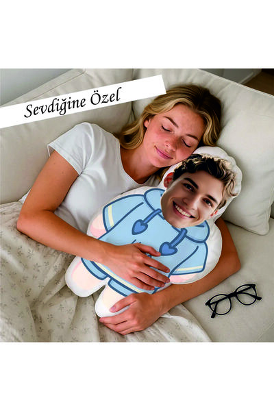 pandart Sevgililer Günü Fotoğraflı Minik Bebek Sevgilim Yastık