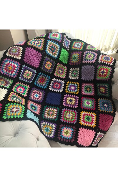 Limerna Renkli motif battaniye, Koltuk şalı , tv battaniyesi