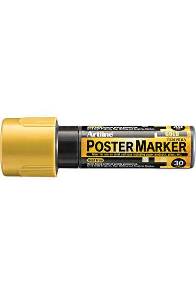 artline Marker pentru poster ARTLINE, corp plastic, varf tesit 30mm - auriu