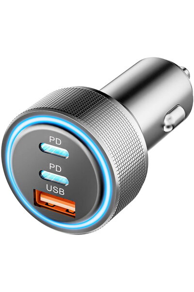 Techsuit KF2353918 C6 2x USB-C + USB-A PD3.0 QC3.0 65W Silver