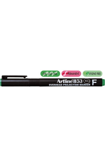 artline OHP Permanent marker 853, varf fin - 0.5mm - verde