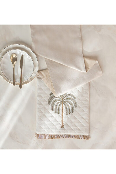 Generic Bedouin Palm Quilted Runner - 33 x 120 cm