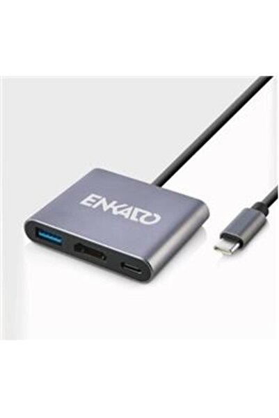 Enkado EKD-TP43 TYPCE-C TO 3 İN1 HDMI +PD +USB 3,0 ADAPTÖR