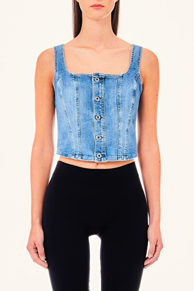 liu.jo Mavi Askılı Denim Büstiyer