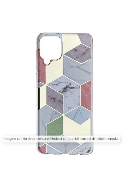 Techsuit Husa pentru iPhone 15 Plus - Marble Series - Purple Hex