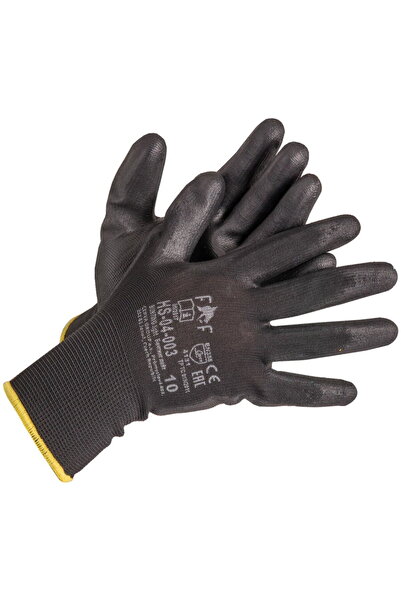 Fridrich&Fridrich Bunting Light Black HS-04-003 polyurethane film gloves, bla...