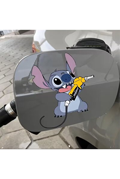 ÖZGÜL REKLAM Yakıt Kapağı İçin Stitch Karakter Sticker / Tatlı Araba Stickerı...