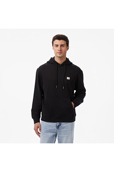 Calvin Klein Terry Badge Erkek Siyah Sweatshirt