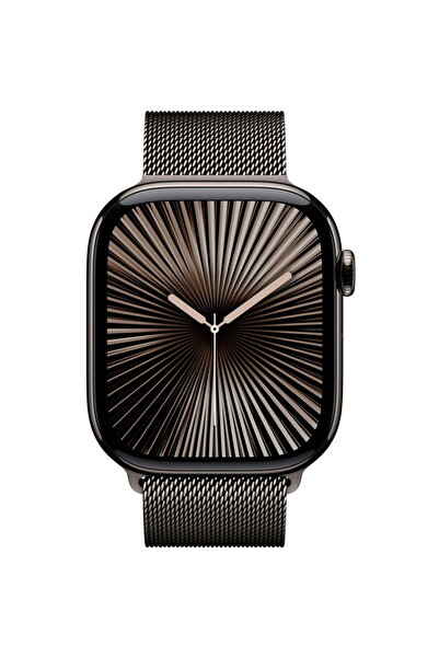 Apple Ceas 10 GPS + Cellular, Carcasă Titan Slate 46mm, Curea Milanese Slate M/L