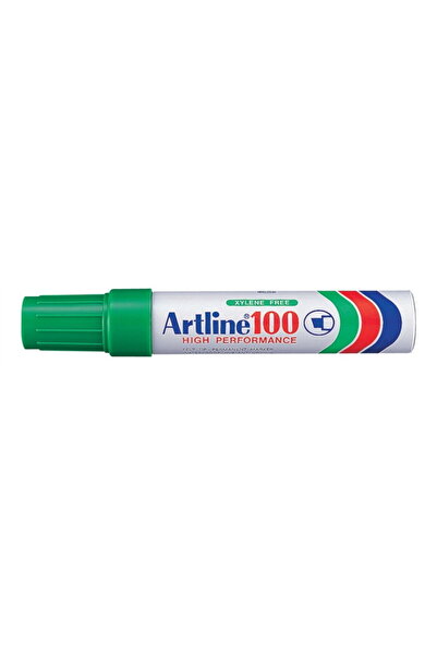 artline Permanent marker 100, corp metalic, varf tesit 7.5-12.0mm - verde