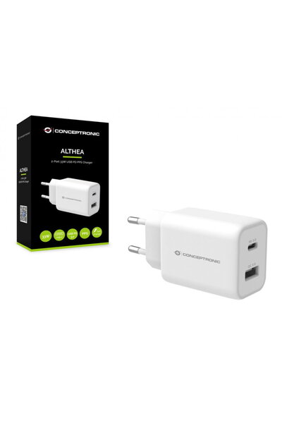 CONCEPTRONIC Încărcător ALTHEA11W USB Tip-C, USB 33W PD, Alb