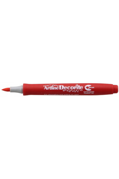 artline Marker Decorite, varf flexibil (tip pensula) - rosu