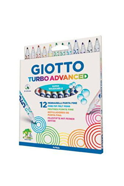 Giotto Super washable pen, 2.8mm tip, 12 pcs/box, Turbo Maxi