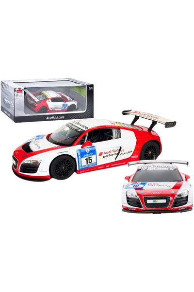Rastar Radio-controlled car 1:24, sport, remote control, AUDI R8 LMS, white