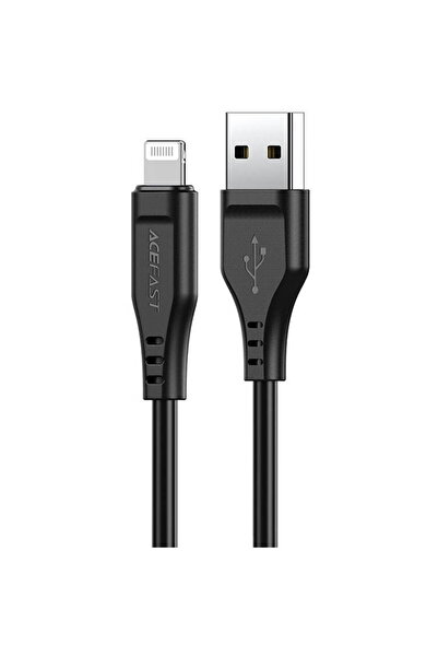 Acefast C3-02 Lightning 1.2m, 2.4A Negru