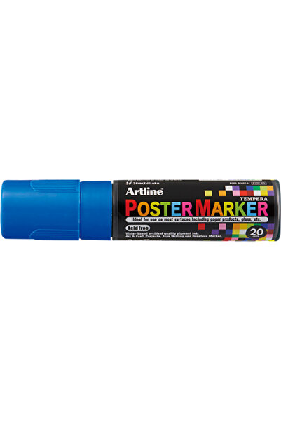 artline Marker pentru poster ARTLINE, corp plastic, varf tesit 20mm - albastru