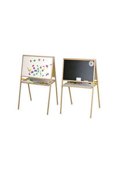 Tupiko Magnetic Whiteboard, 2 Sides, 106 Cm with Stand and Accessories