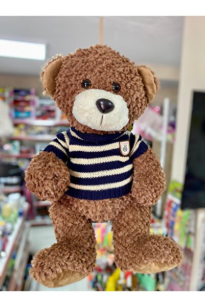 pialbatro KAHVERENGİ ÇİZGİ SÜVETERLİ PELUŞ AYICIK