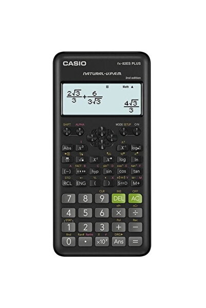 Casio FX-82ESPLUS-2 CALCULATOR SCIENTIFIC, 252 FUNCTIONS, 77X162MM, BLACK, BOX