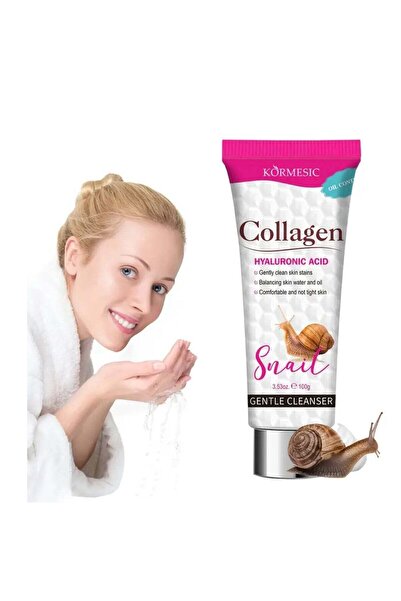 Kormesic غسول الوجه الرغوي المنظف بخلاصة الحلزون، 100 غرام، مع الكولاجين وحمض...