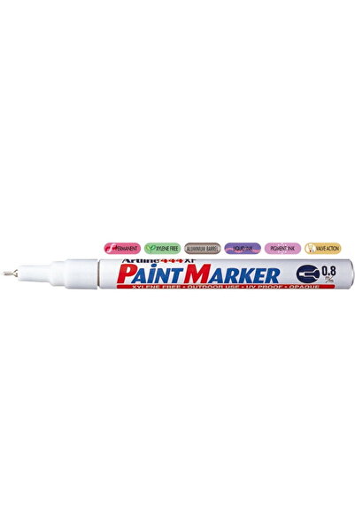 artline Paint marker 444XF, metal body, round tip 0.8mm - white