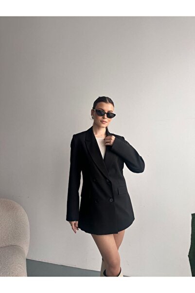 VESS MODA Jachetă lungă tip blazer cu 4 nasturi