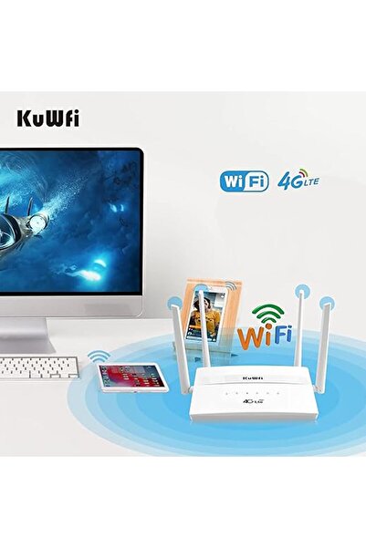 KuWFi 4G Router with SIM Slot Unlocked, 750Mbps Wireless Dual Band Modem