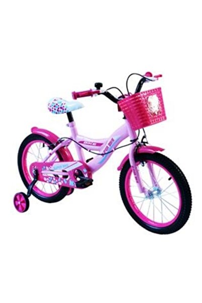 OEM Розов велосипед с кошница в цвят фуксия за деца 16 инча