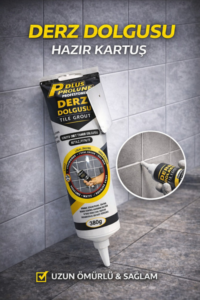 PLUS PROLİNE Beyaz Hazır Derz Dolgusu 380g – Suya Dayanıklı – Kolay Uygulama