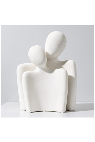 almihomi قطعتان من تماثيل الأزواج لتزيين غرفة المعيشة، منحوتات تجريدية لتزيين...