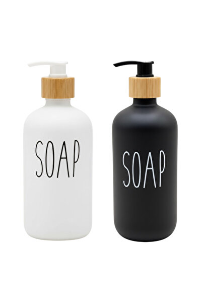 Generic Bathroom set - black and white soap dish