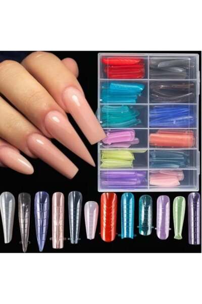 GIRLS CORNER Smart Tips Mix 288 bucati top forme reutilizabile - 12 tipuri - ...