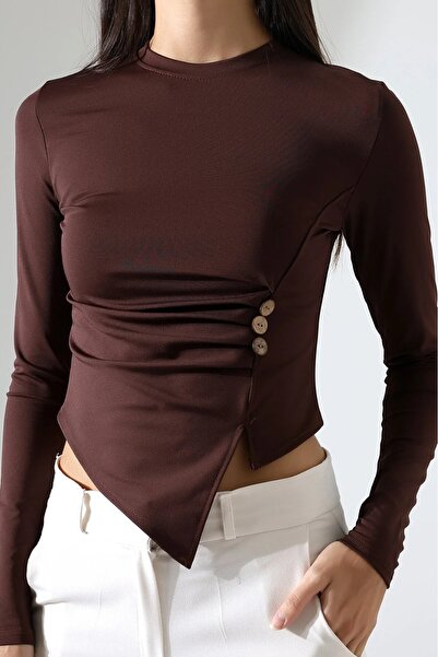 modapark.ist Women's Sandy Button Detailed Blouse