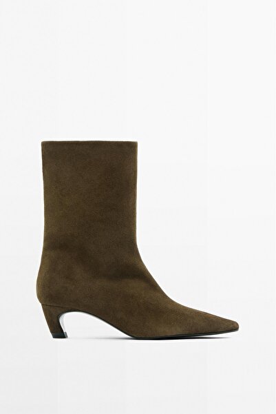 Massimo Dutti Topuklu süet bot