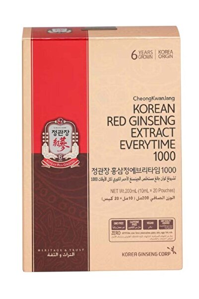 Cheong Kwan Jang CheongKwanJang Korean Red Ginseng Everytime1000 - 10Ml x 20 ...