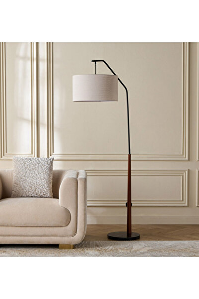 Generic Ustica Wooden Arc Floor Lamp - 193 cm