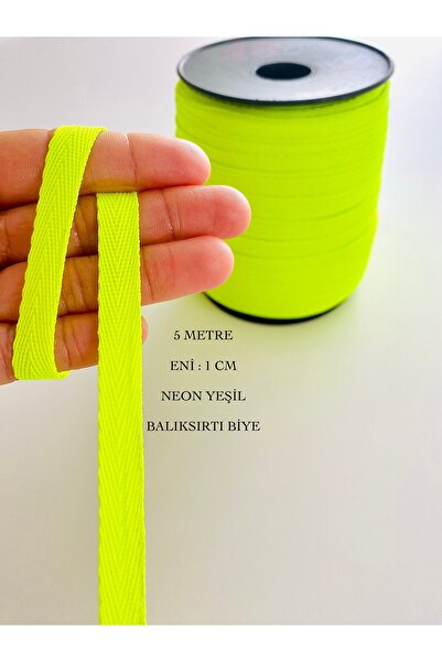 seyranat 5 метра ширина, 1 см, неоновозелен цвят, тясна тъкан, рибена кост, л...