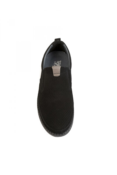 Evanto Shoes Men's Leather Loafers Casual Airy All Black Loafer