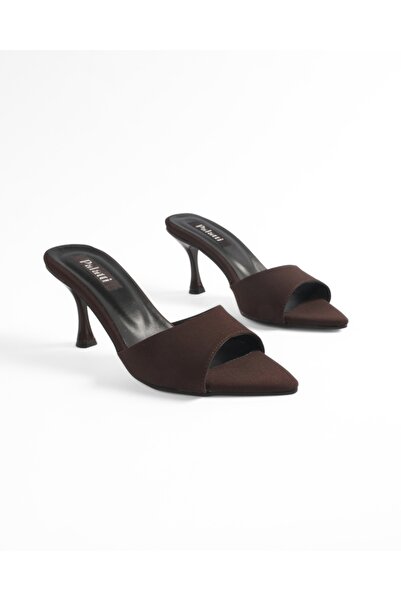 palatti shoes Lidora Sivri Burun İnce Topuk Günlük & Şık Kadın Terlik